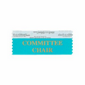 Committee Chair Jewel Blue Award Ribbon w/ Gold Foil Imprint (4"x1 5/8")